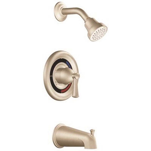 Cleveland Faucet Group Capstone 1-Handle Tub and Shower 1.75 GPM Trim in Brushed Nickel T41311CBNGR